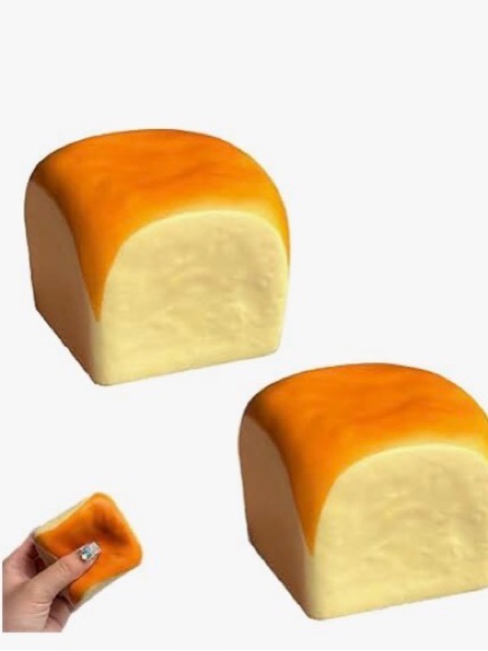 Viral Squishy Bread Toy/Slow rising - Cream & Orange
